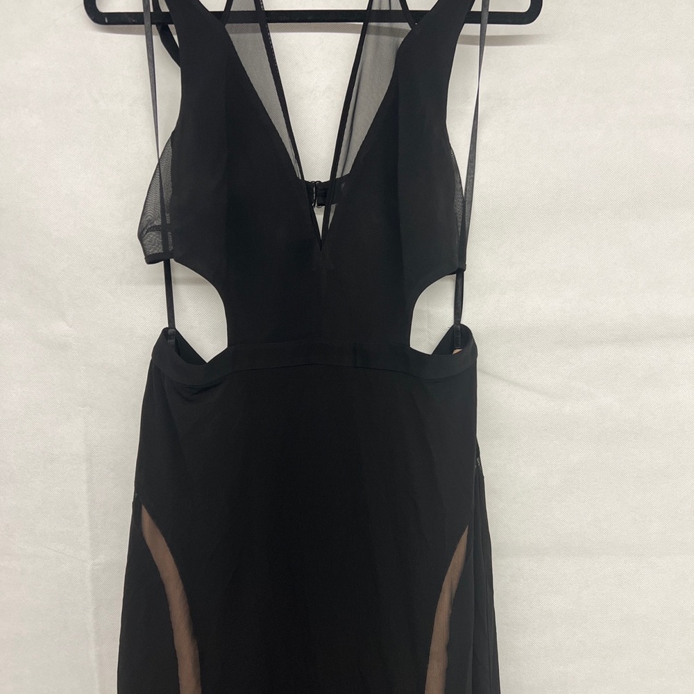 NWT NEW BCBG MAX AZRIA $338 BLACK ADELE OPEN BACK - Picture 6 of 11